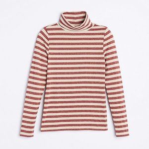 LOFT striped turtleneck